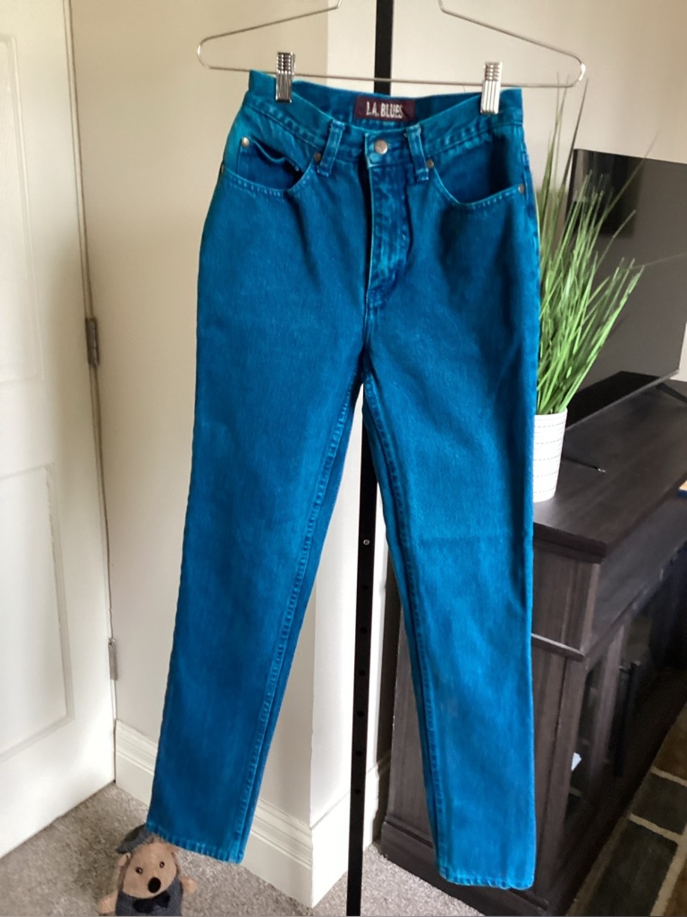 L.A. Blues Vibrant Teal Straight-Leg Jeans